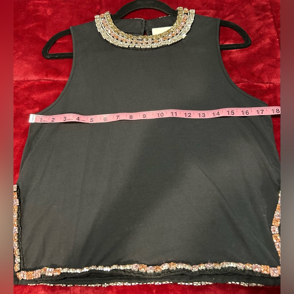 Cinq a Sept Black Embellished Tank Top - Picture 11 of 11